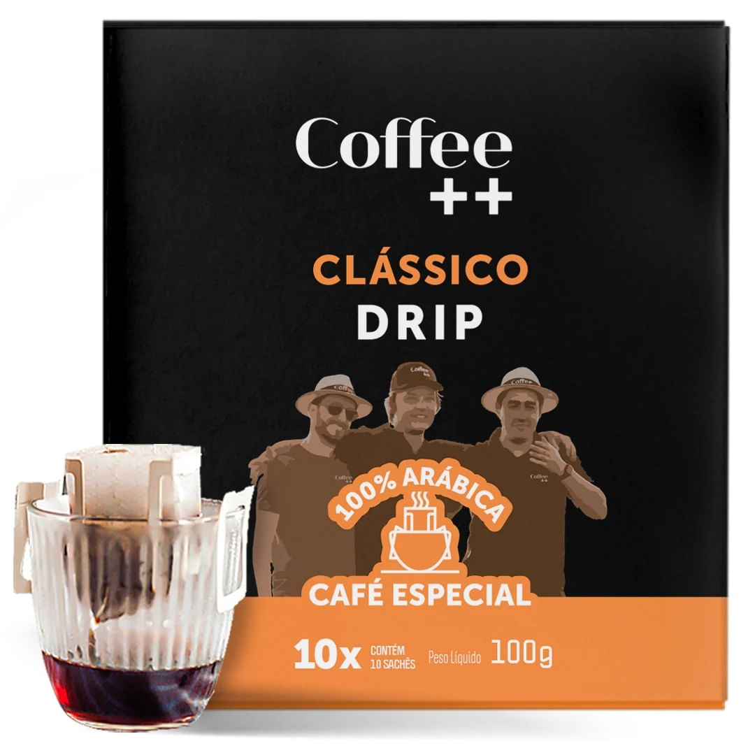 Kit 10 Sachês Café Especial Clássico Coffee Mais - Drip Coffee