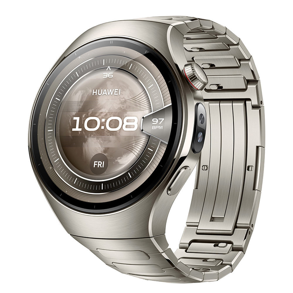 Smartwatch Huawei Watch 5 46mm Titânio, Bluetooth e 32GB