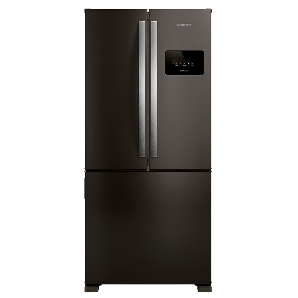 Refrigerador French Door Brastemp de 03 Portas Frost Free com 559 Litros Black Inox - BRO85ME