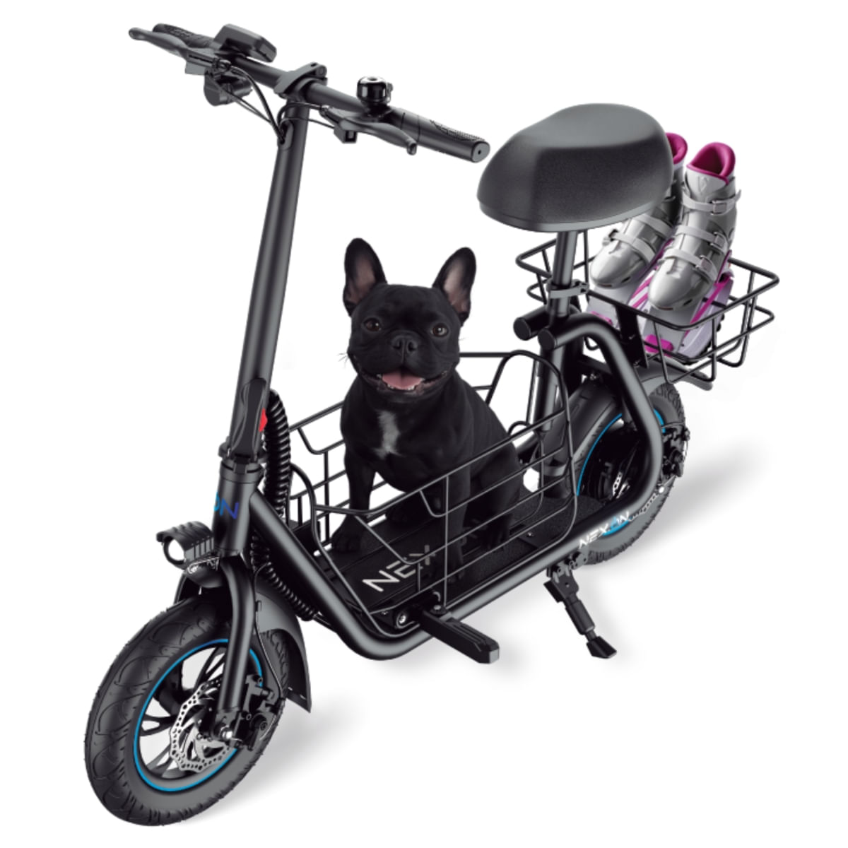 Bicicleta Eletrica Dobrável Nex.On Bateria BYD 550W Freio Disco Pets
