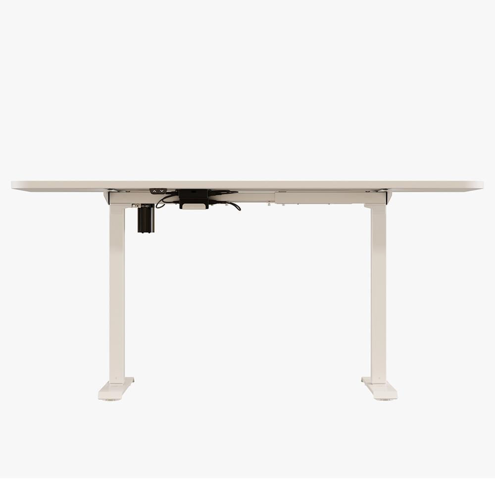 Mesa Misch com Regulagem de Altura Elétrica e Tampo Reto Branca - Elements