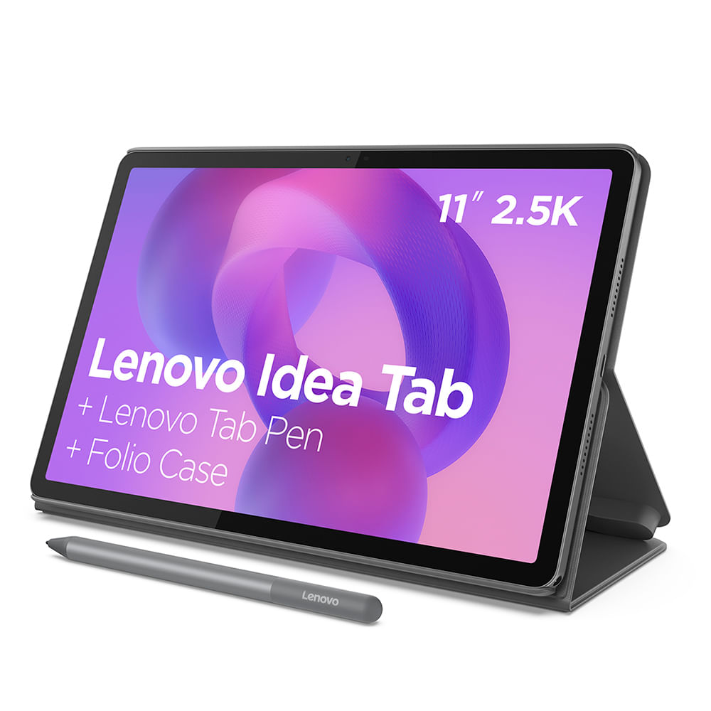 Tablet Lenovo Idea Tab Cinza com 11" 2,5K 90Hz, 8GB, 128GB, Wi-Fi, Android 13, Processador Octa-Core