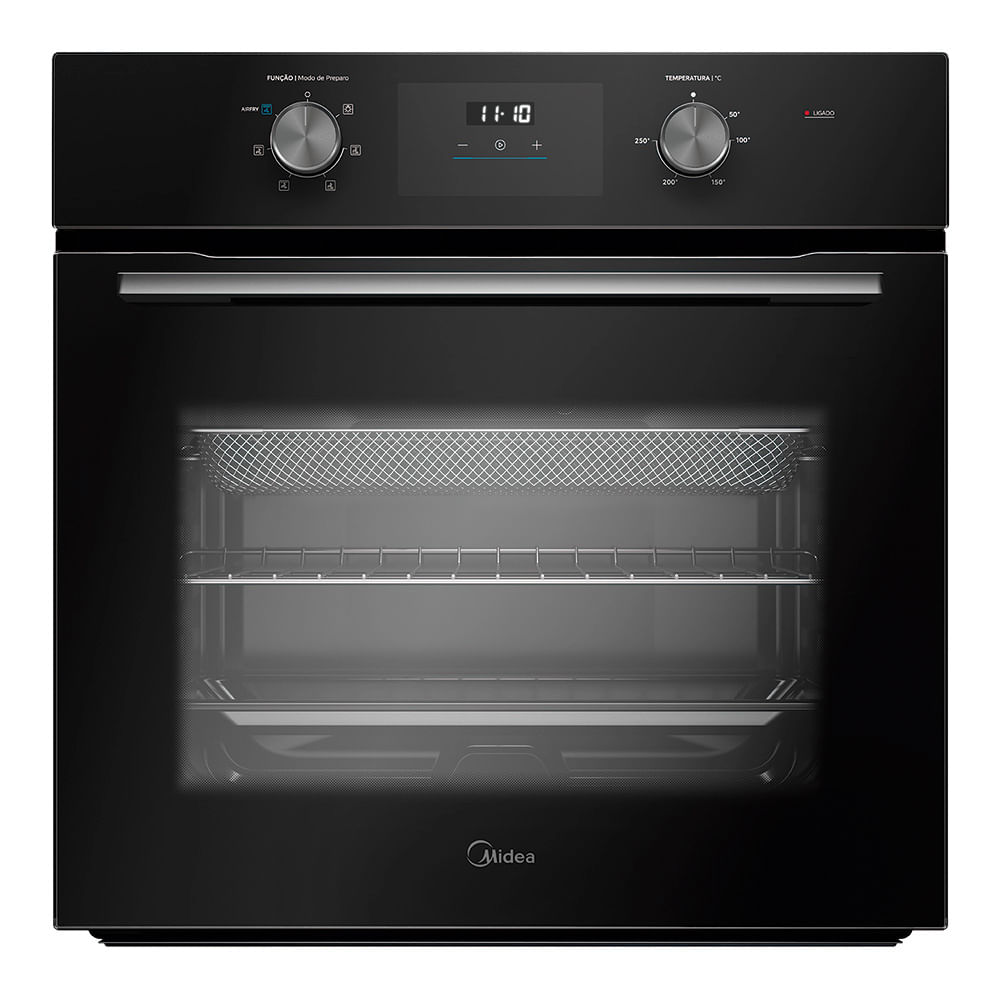 Forno Elétrico de Embutir Midea Digital Airfryer com 68 Litros de Capacidade, Grill, Preto - TSD62