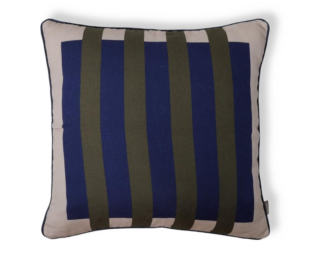 Capa de Almofada Estampada com Cordonê Arthur Colorida Azul