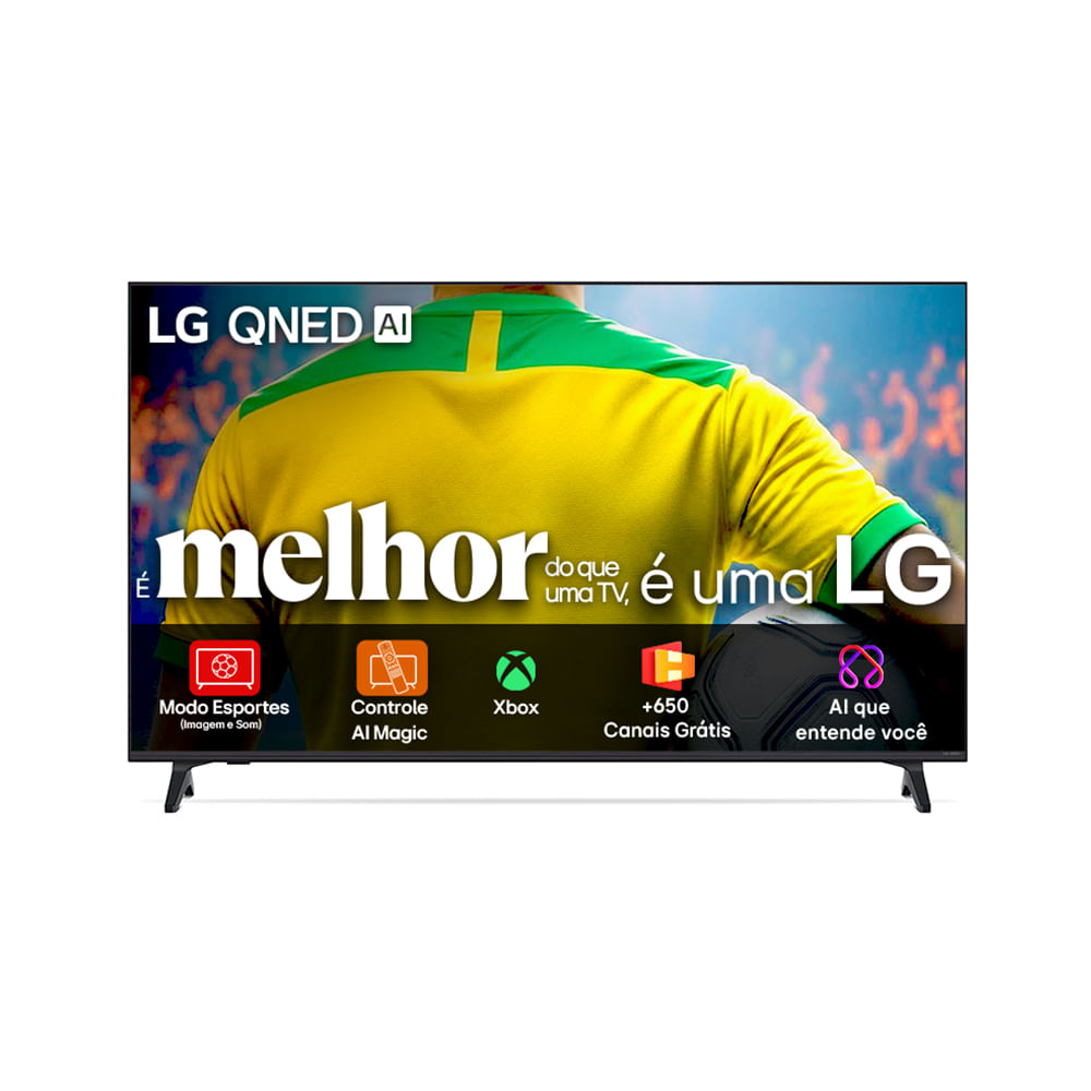 Smart TV 4K 75" LG QNED73 Portal de Games Processador AI a7 Gen8 4K Super Upscaling Google Cast Integrado Controle AI