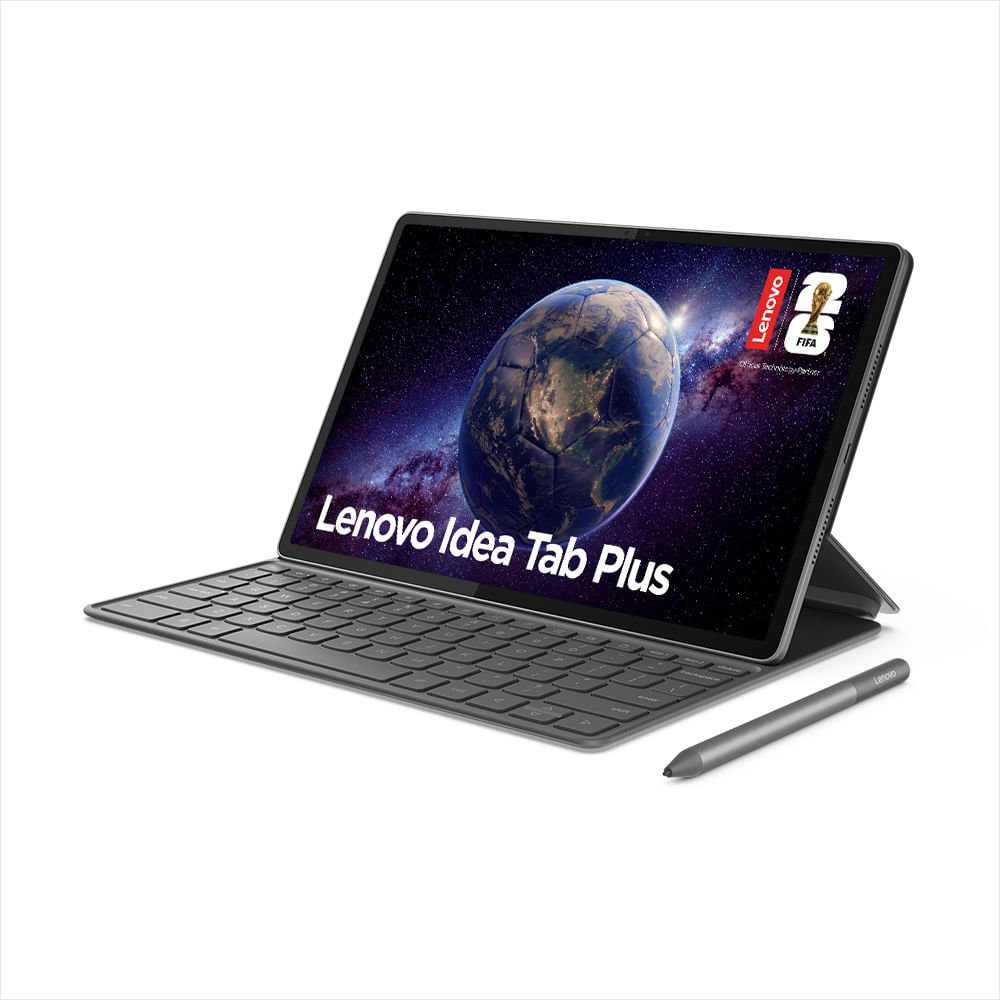 Tablet Lenovo Idea Tab Plus Cinza com 12.1", Wi-Fi, Octa Core, 8GB, 128GB, Caneta e Case com Teclado Integrado ZAG70943BR