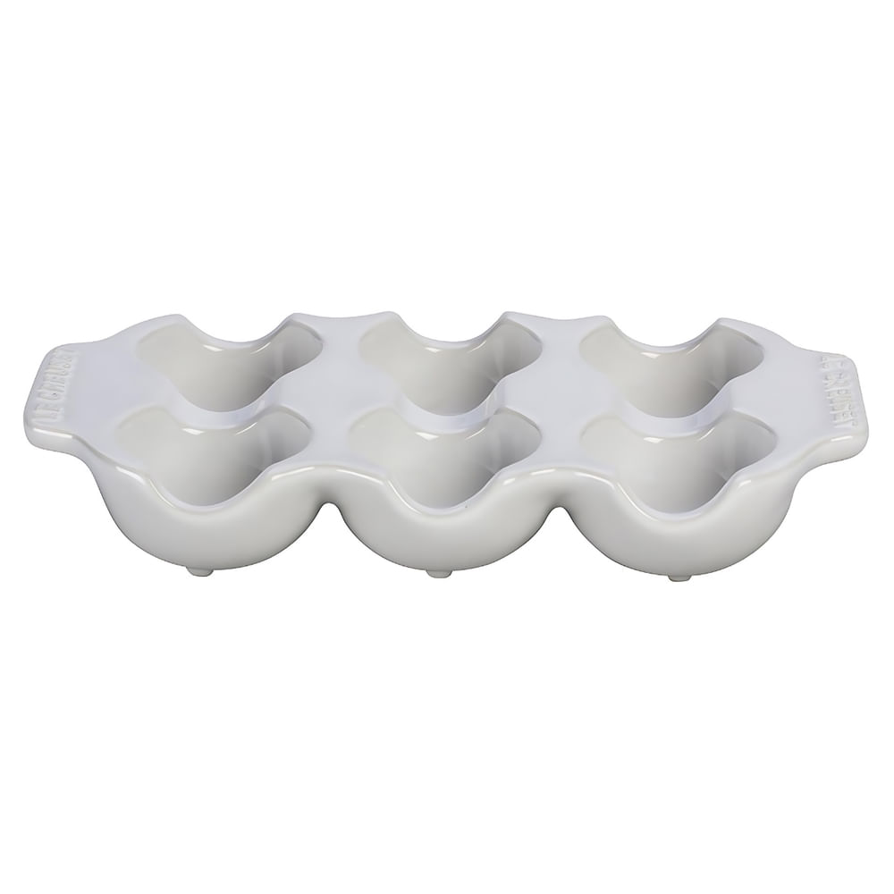 BANDEJA PARA 6 OVOS LE CREUSET EM CERÂMICA BRANCO 91049906010099