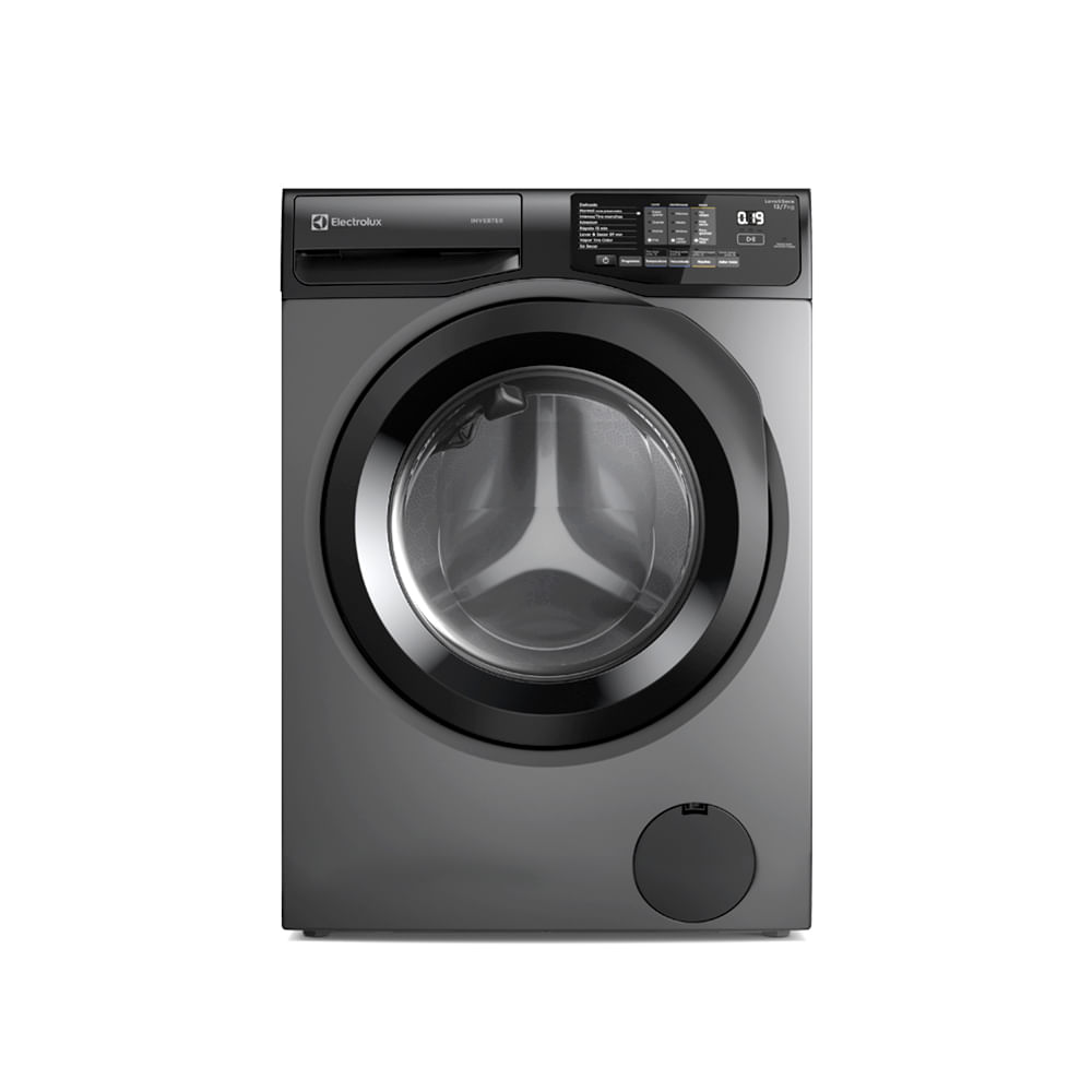 Lava & Seca 12Kg Electrolux Inverter Cinza Ônix com 8 Programas de Lavagem - LSC12