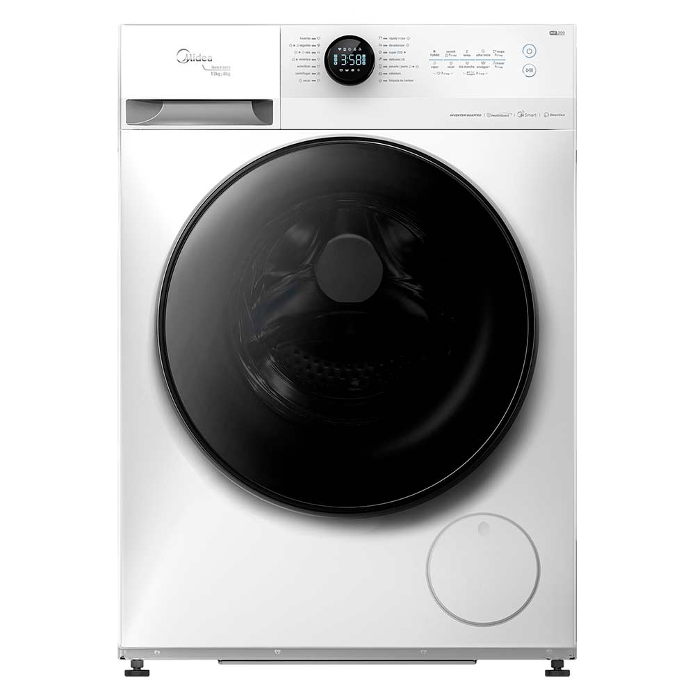 Lava e Seca Midea HealthGuard 13kg/8kg Branca Conectada com Função Turbo - MF200D13