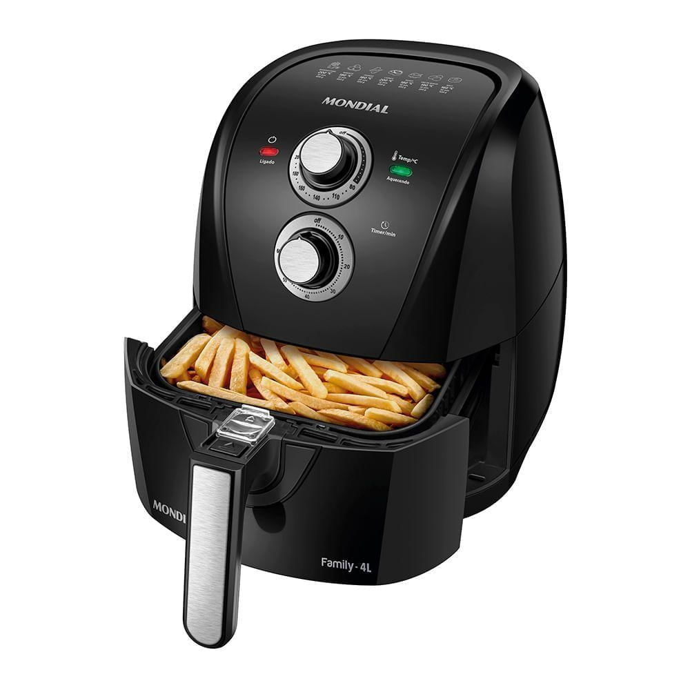 Fritadeira sem Óleo Air Fryer Mondial AFN-40-BFS 4L 1500W Preto 220V