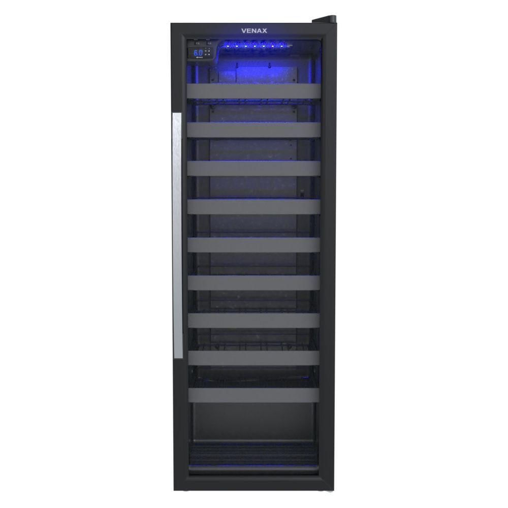 Adega Climatizada Venax Piubella 200 50 Garrafas Porta de Vidro Preta 220V