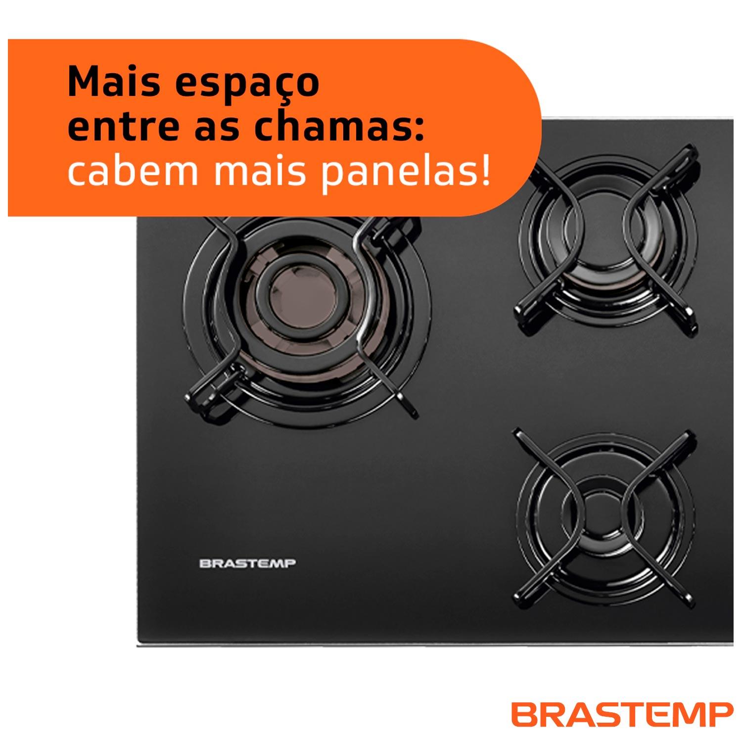 Cooktop Brastemp 5 Bocas com Quadrichama e Acendimento Super Automático Design Inteligente BDD85AE