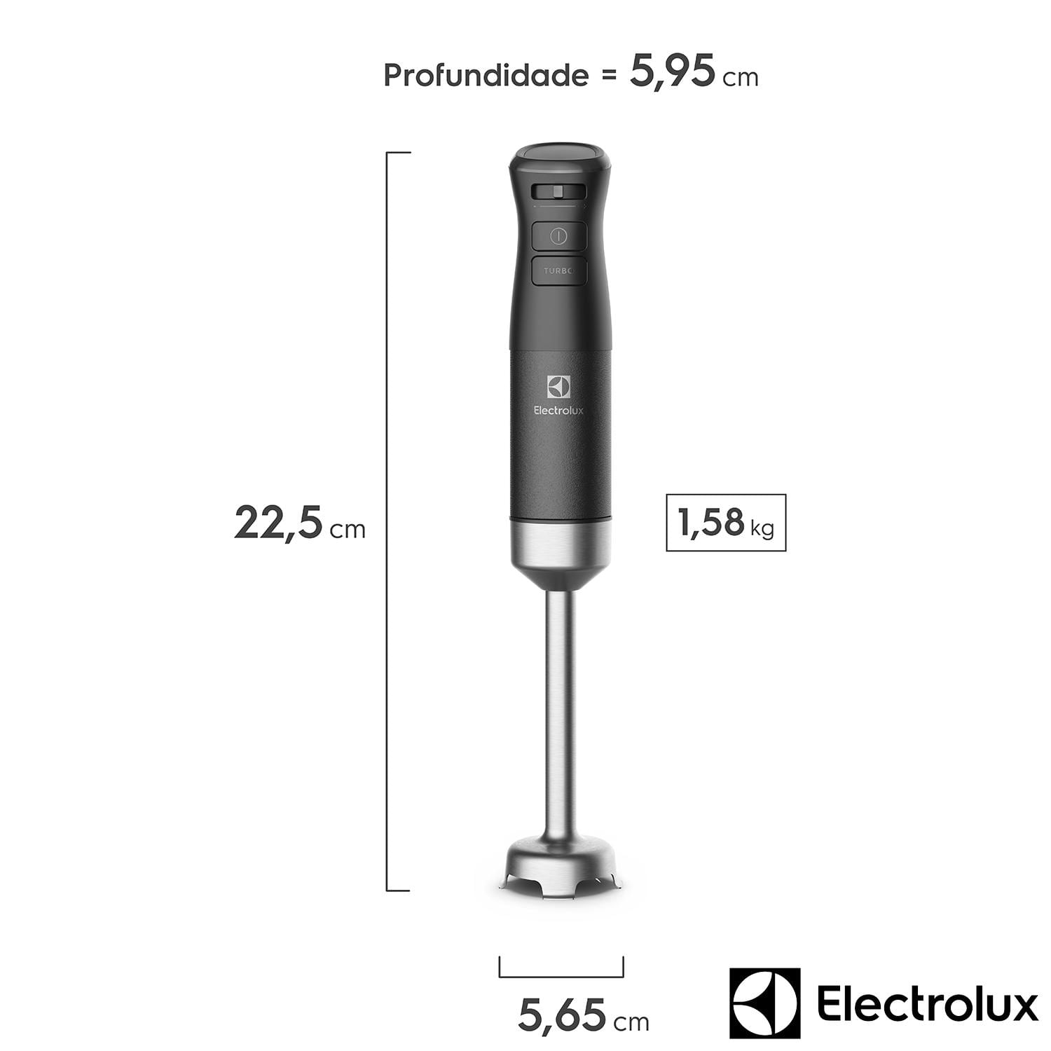 Mixer 3 em 1 Electrolux Expert Black Pearl Velocidade Variável+Turbo, Capacidade de 0,7 Litros e Função Turbo - IBP