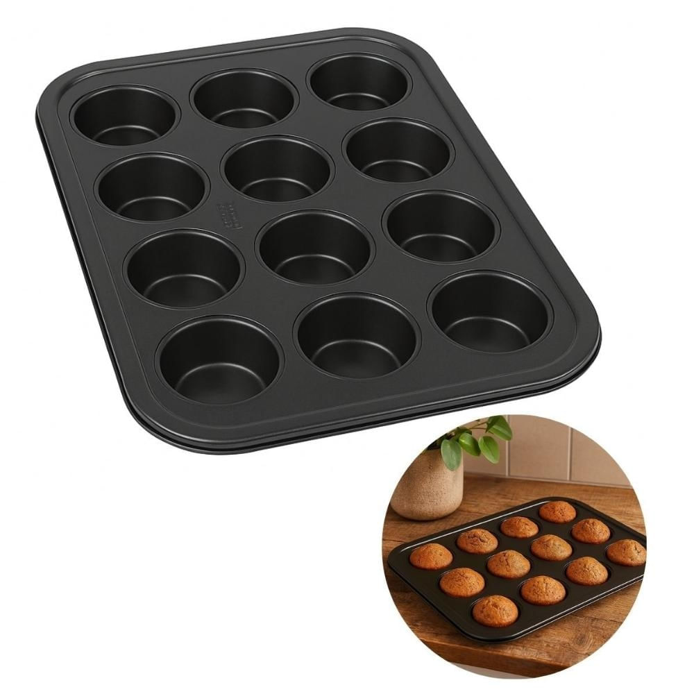 Forma Cupcake Muffin Bolo Empada 12 Cavidades Antiaderente