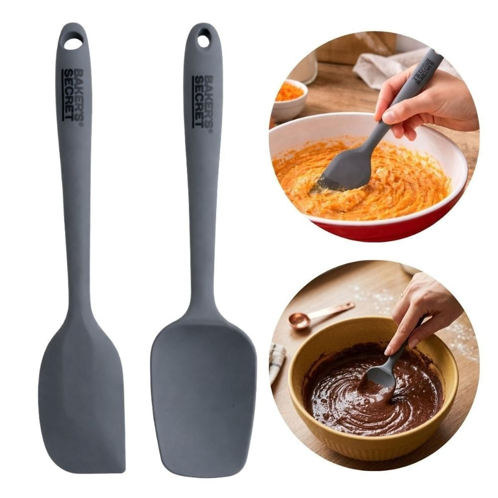 Kit Mini Espátula e Colher Cozinha Silicone Baker's Secret
