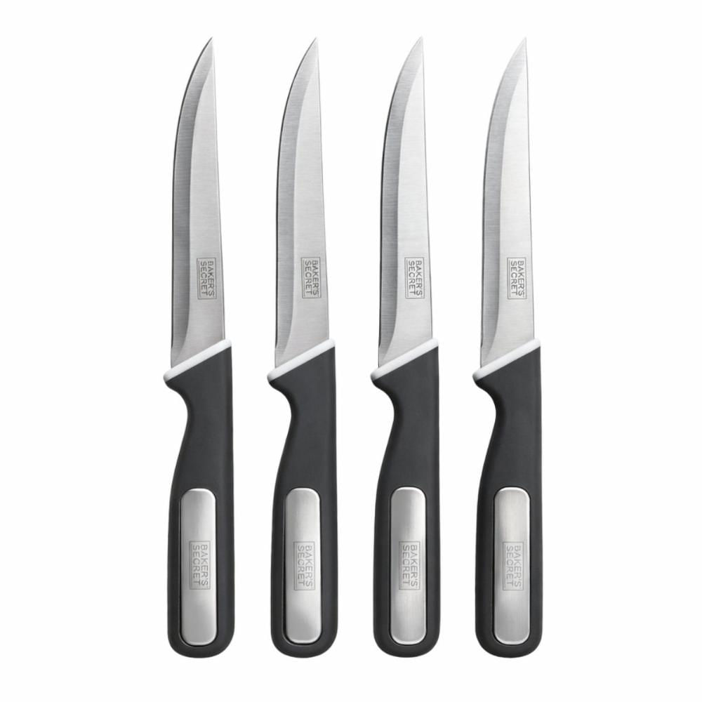 Jogo 4 Facas de Mesa Cozinha Carne Legumes Multiuso Cozinha