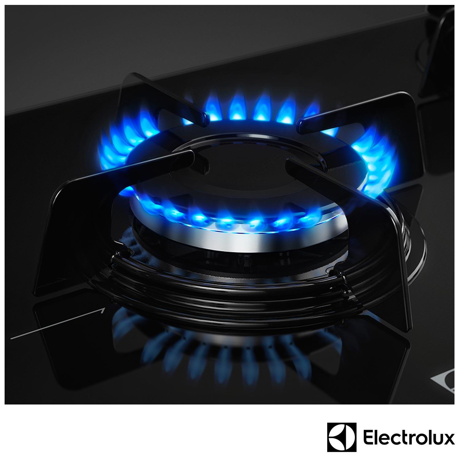 Cooktop a Gás 5 Bocas Electrolux com Mesa de Vidro e Acendimento Super Automático, Preto - KE5GP