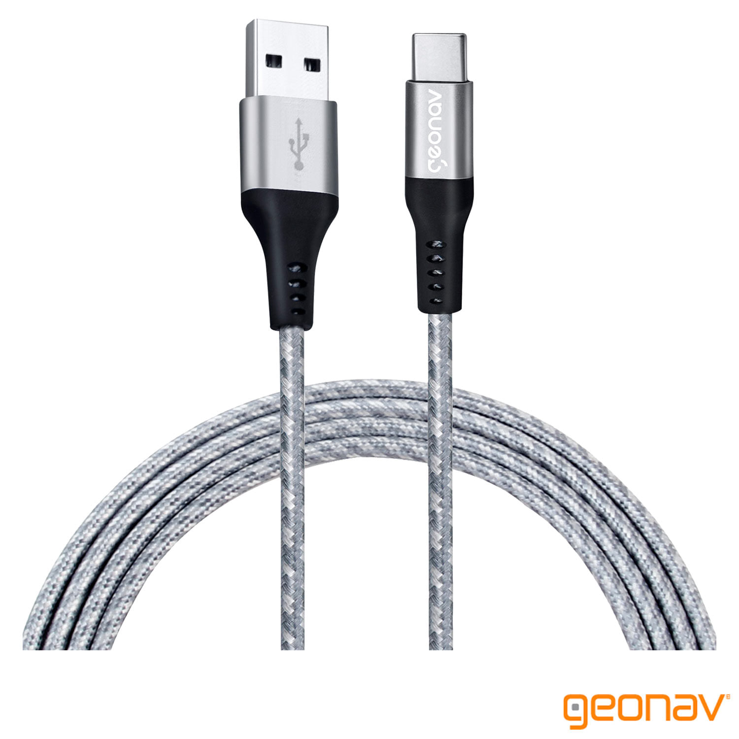Cabo USB-C com Conector USB-A e 1,5M para Carregamento Rápido - Geonav - UCC06