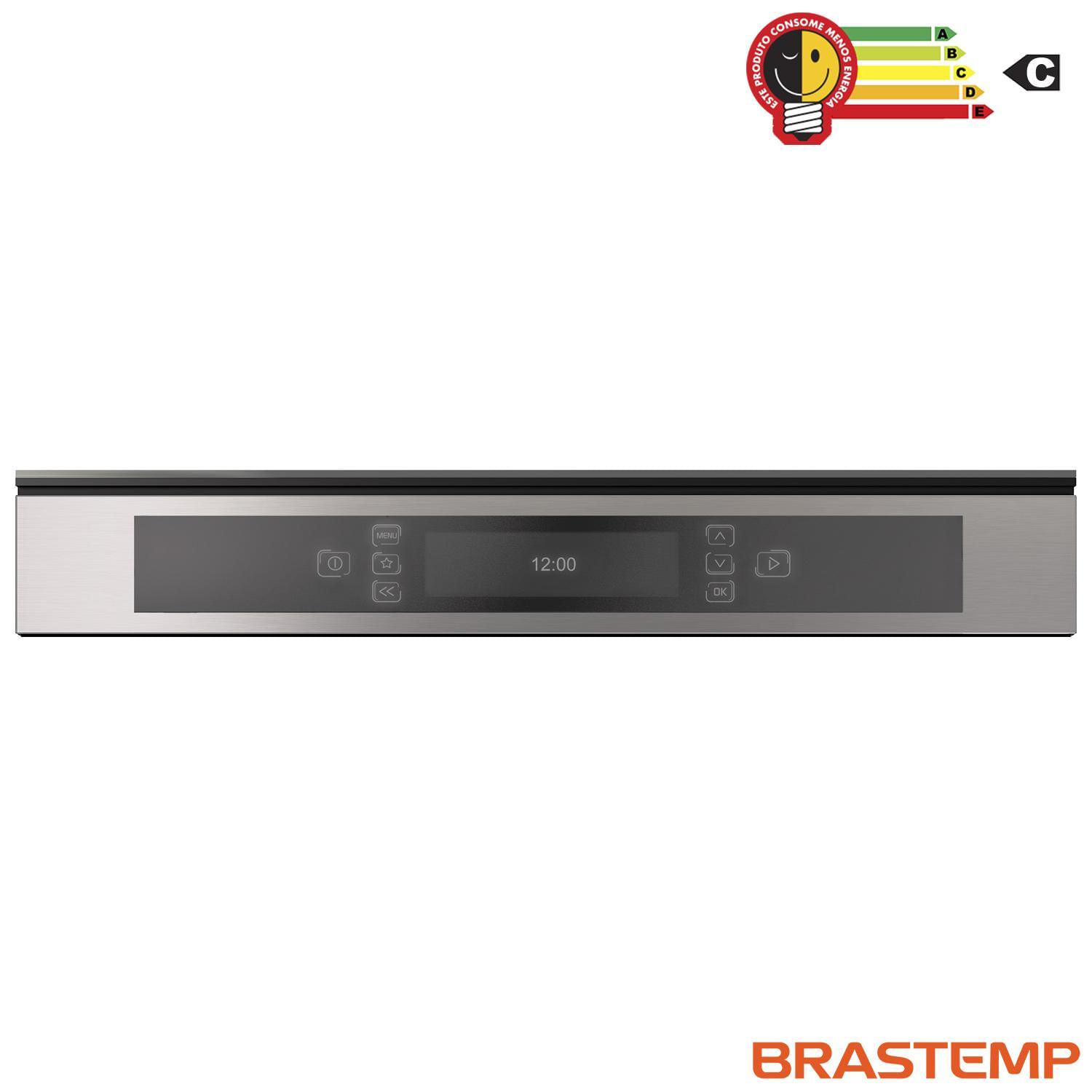 Micro-ondas de Embutir Brastemp com 40 Litros de Capacidade e Grill Inox - BMO40AR