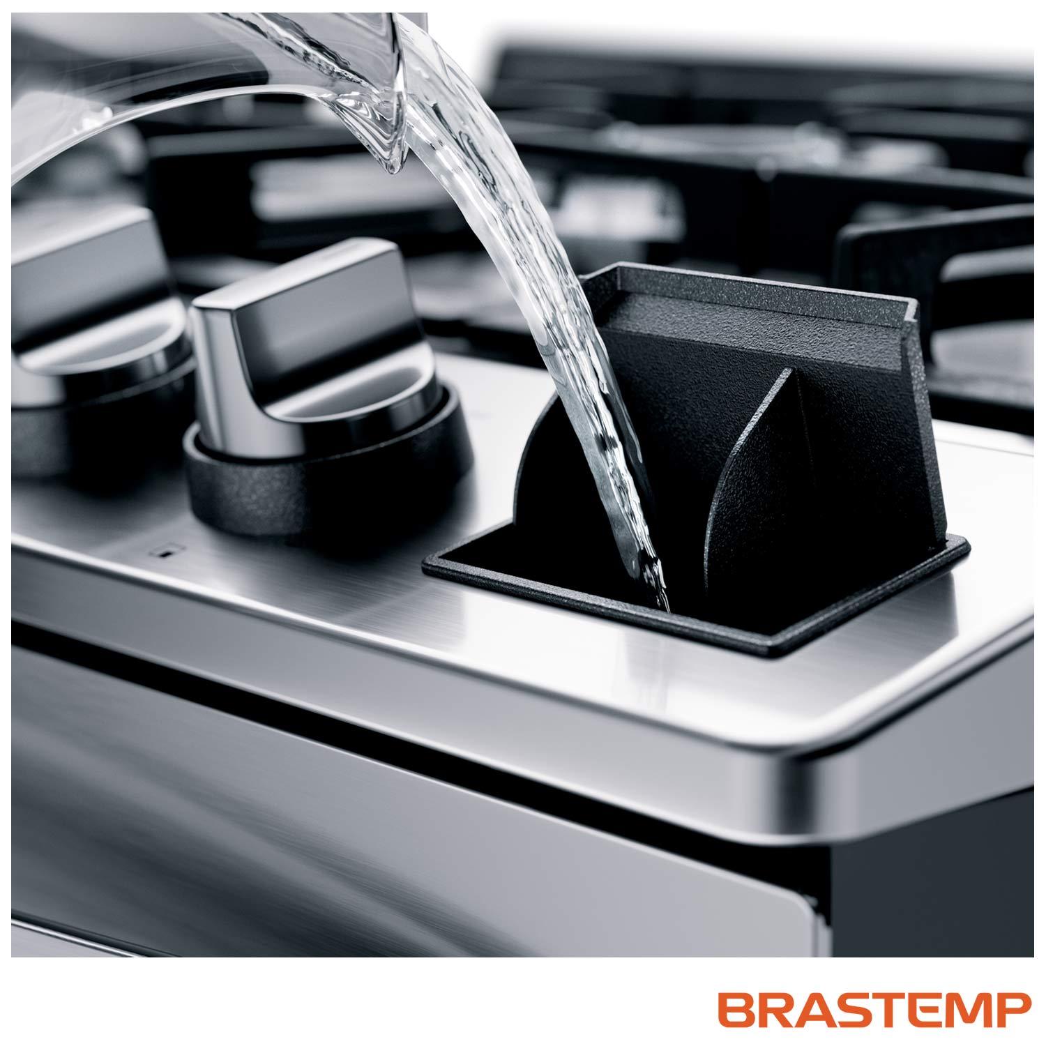 Fogão Brastemp 5 Bocas de Embutir Forno Elétrico com Conveccção e Meat Control Inox BYS5CCR