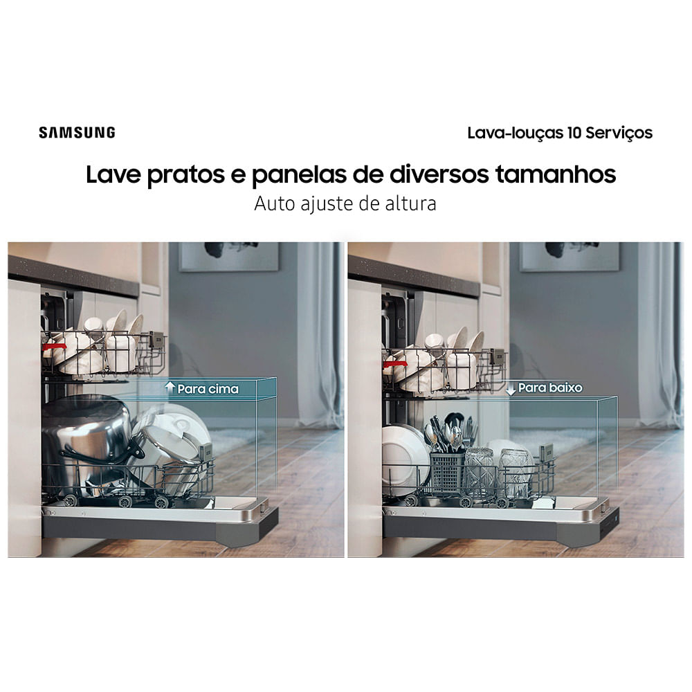 Lava Louças Samsung Inox com 10 Serviços - DW50C6070FS
