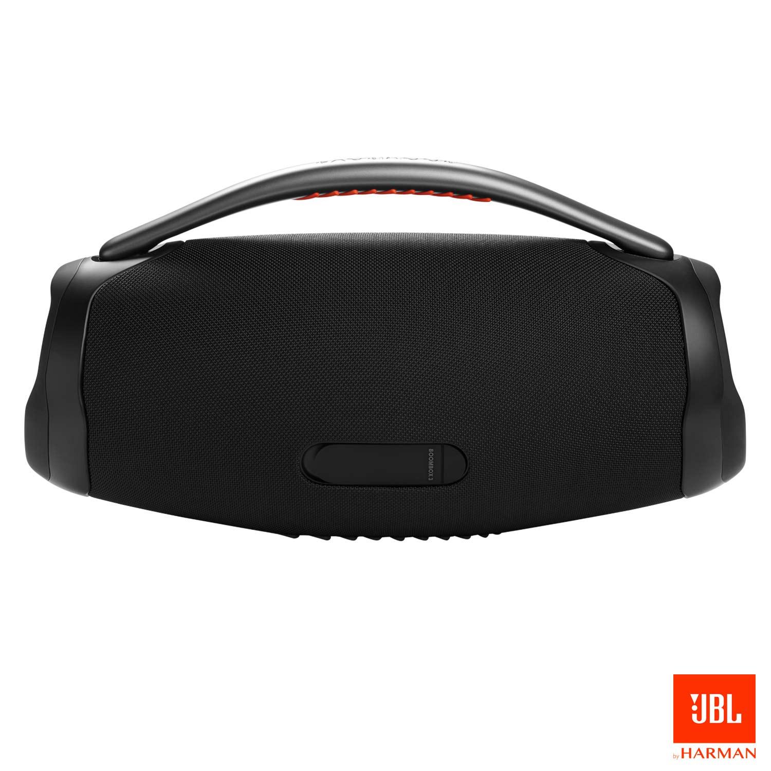 Caixa De Som Bluetooth JBL Boombox 3 Preta Até 24h de Reprodução IP67 À Prova d´água 130W