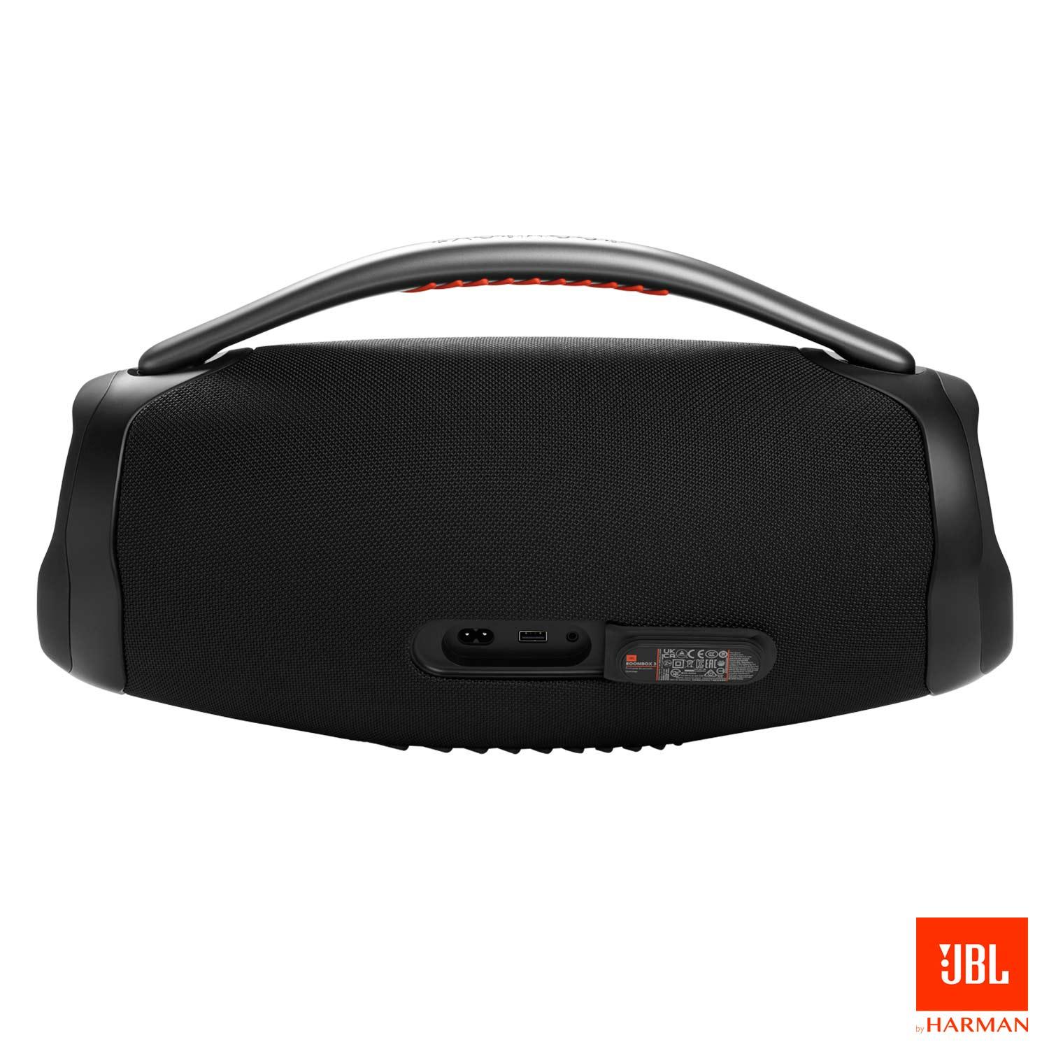 Caixa De Som Bluetooth JBL Boombox 3 Preta Até 24h de Reprodução IP67 À Prova d´água 130W
