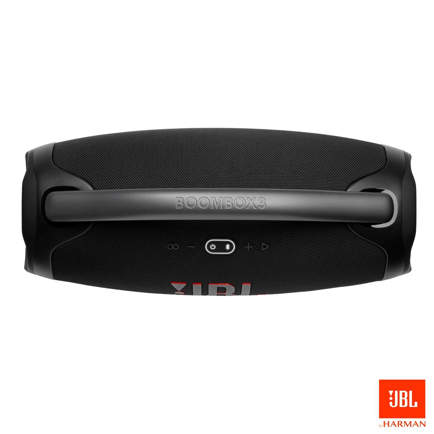 Caixa De Som Bluetooth JBL Boombox 3 Preta Até 24h de Reprodução IP67 À Prova d´água 130W