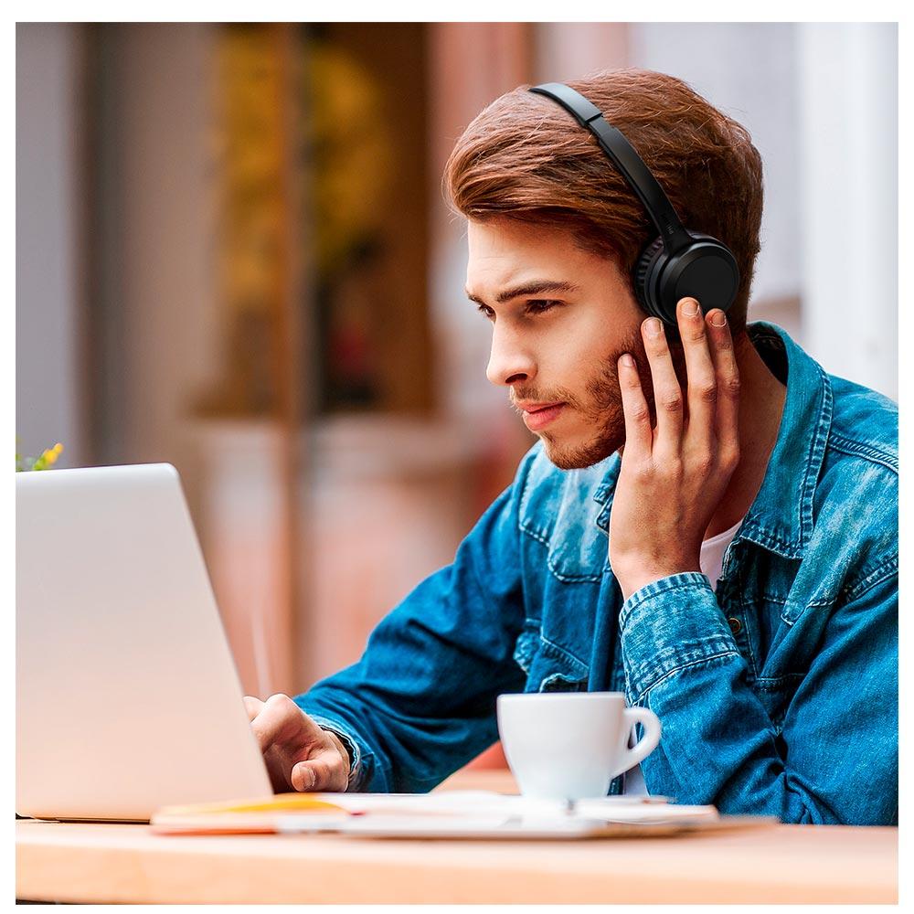 Fone de Ouvido Bluethooth Philips TAH1108BK/55 Headphone Preto Dobrável com Microfone