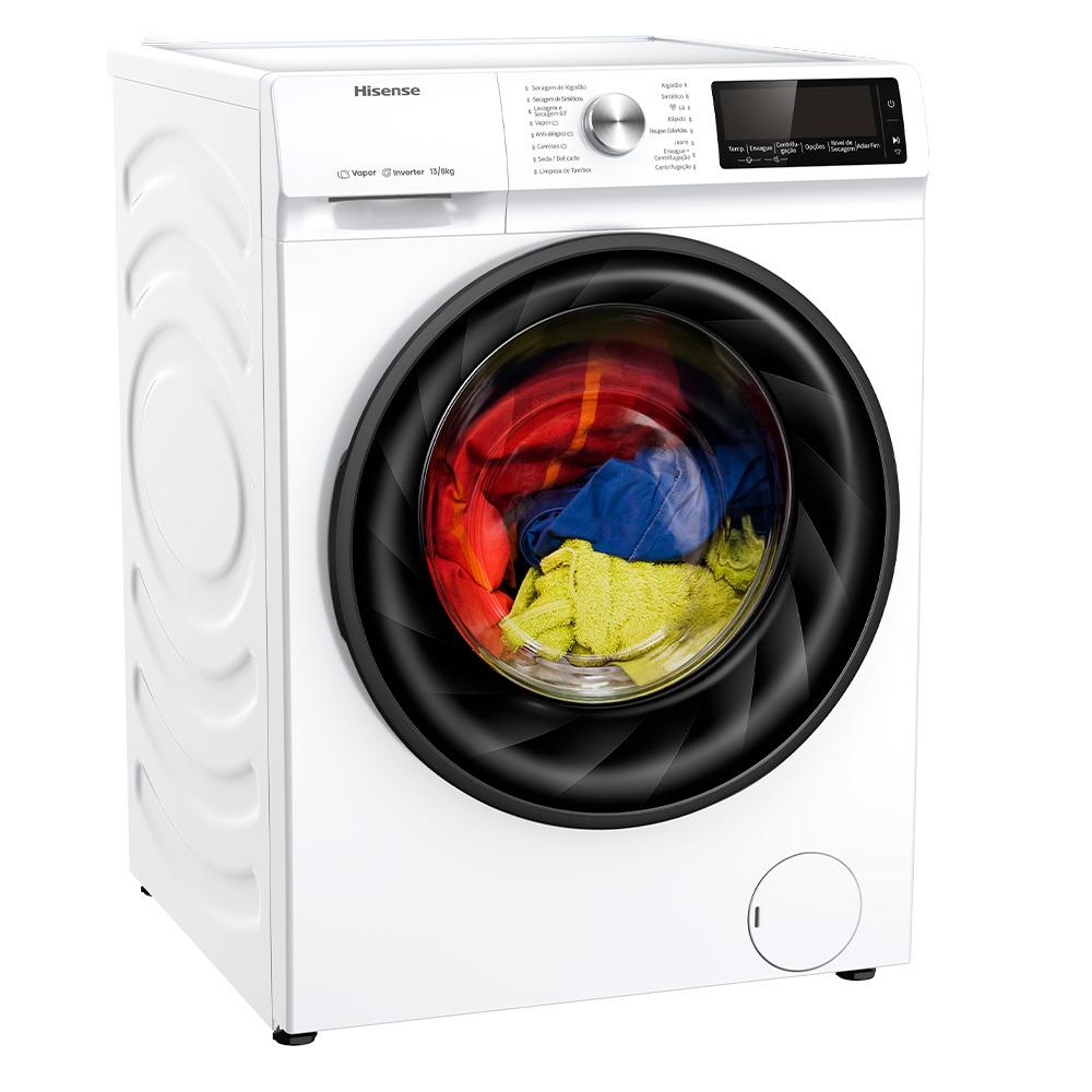 Lava & Seca Hisense Steam Branca com 13 Programas de Lavagem - WD5Q1342BW