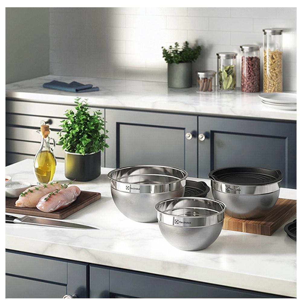 Conjunto de Bowls Tigelas de Inox com Tampa Plástica - Electrolux