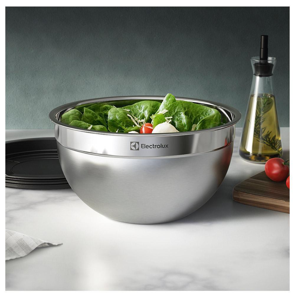Conjunto de Bowls Tigelas de Inox com Tampa Plástica - Electrolux