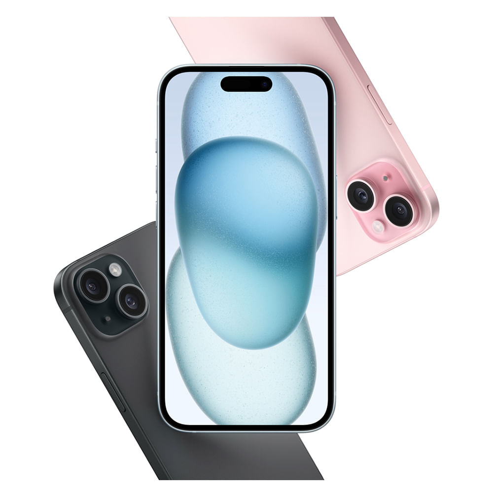 iPhone 15 Apple (128GB) Azul, Tela de 6,1", 5G e Câmera de 48 MP