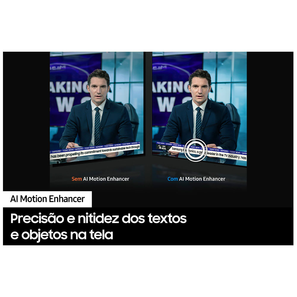 Smart TV Samsung AI Big Neo QLED 8K 75" Polegadas 75QN800D 2024, Processador com AI e Alexa Built-in