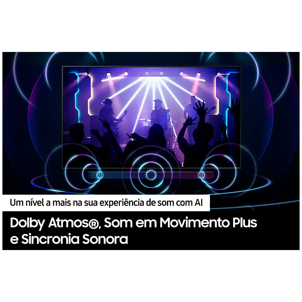 Smart TV Samsung AI Big Neo QLED 8K 75" Polegadas 75QN800D 2024, Processador com AI e Alexa Built-in