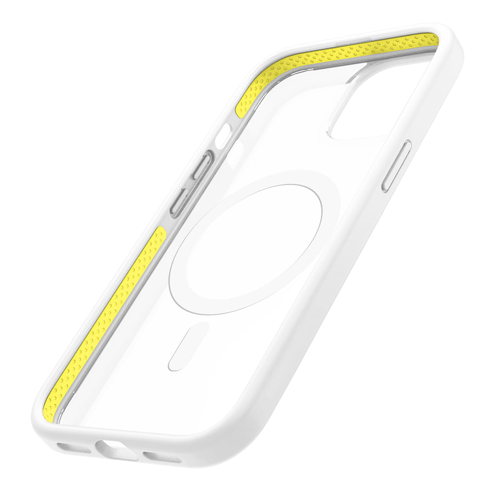 Capa para iPhone 15 Impact Pro em TPU e Policarbonato Branca - Geonav - IPI15WT