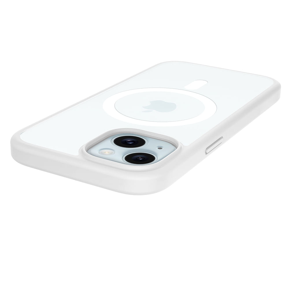 Capa para iPhone 15 Impact Pro em TPU e Policarbonato Branca - Geonav - IPI15WT