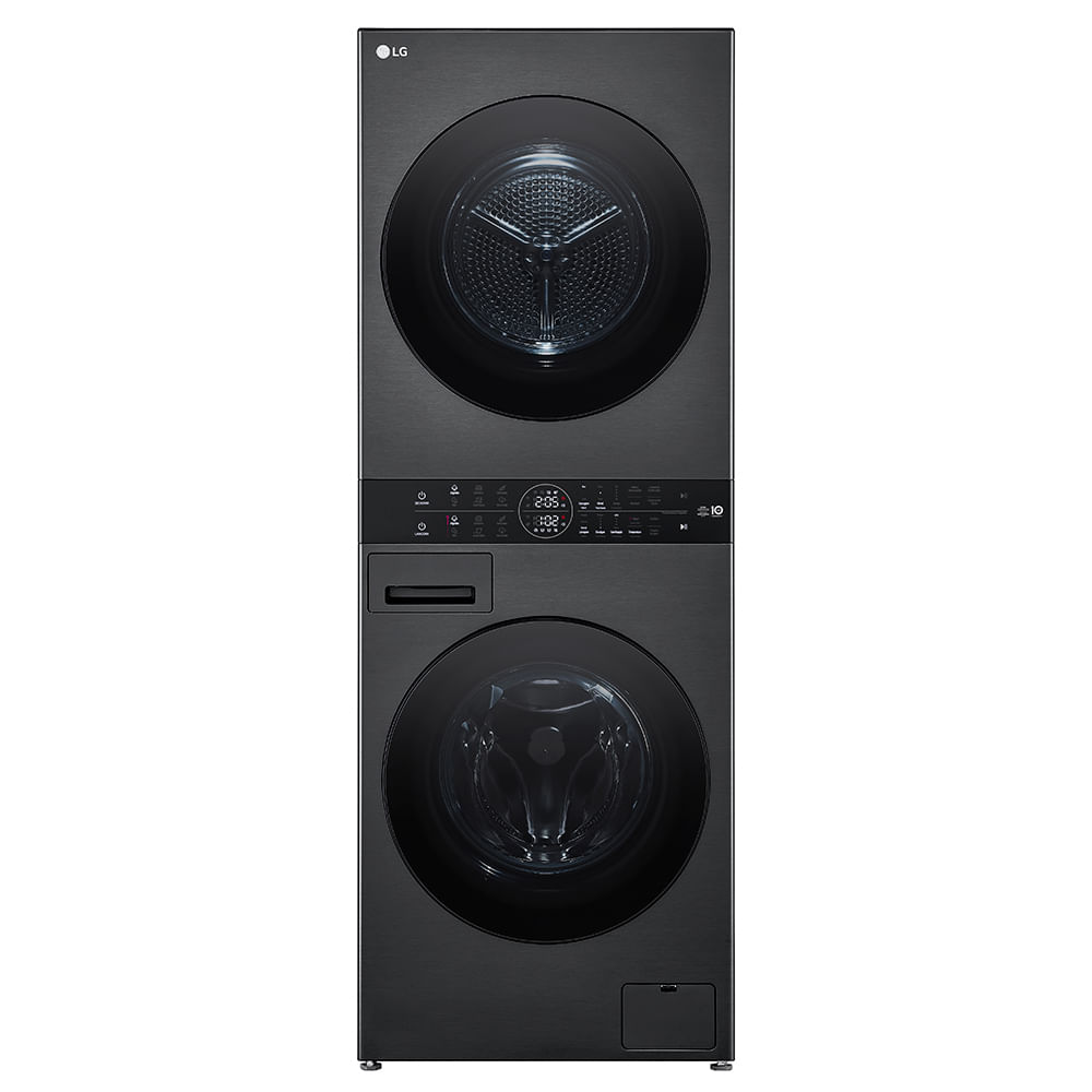 Lava e Seca Torre Smart LG WashTower 14kg Black Inox com AIDD™ WK14BS6A