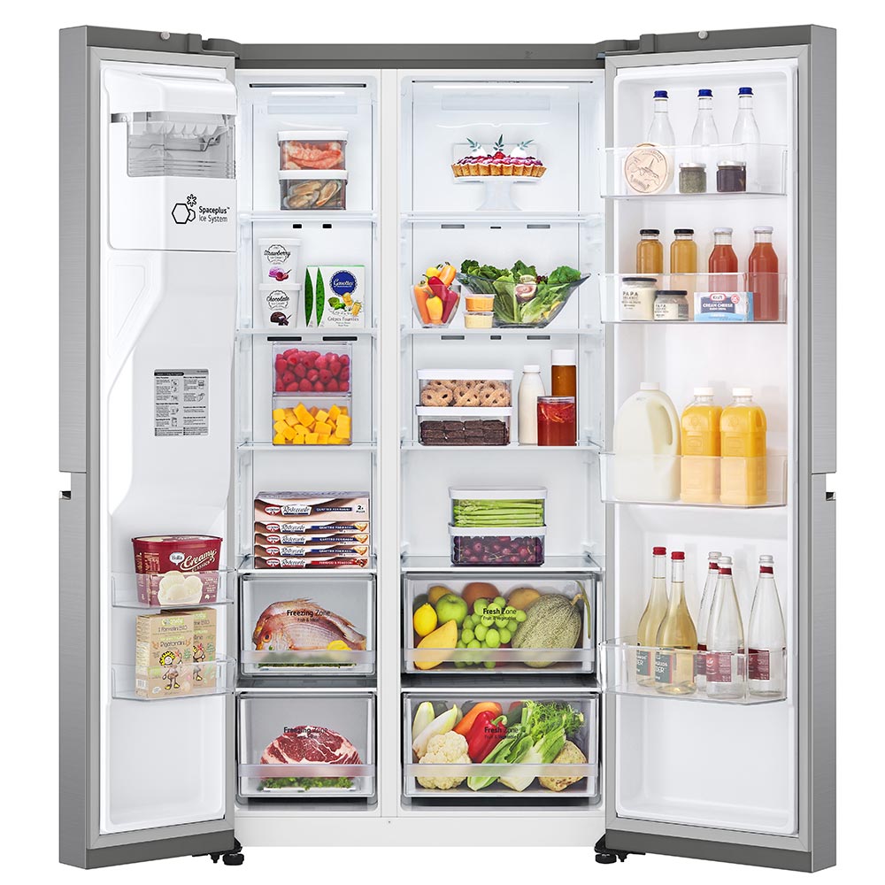 Refrigerador Side by Side LG de 02 Portas Frost Free com 611 Litros UVnano Aço Escovado - GC-L257SLP