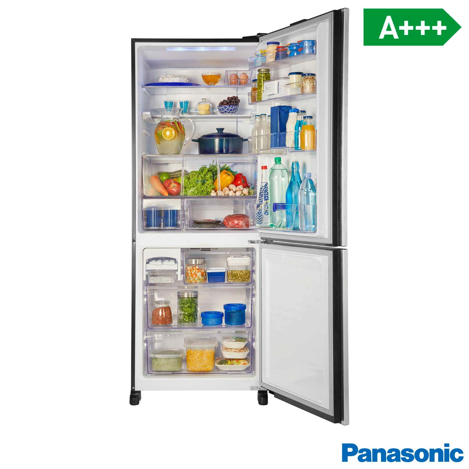 Refrigerador Bottom Freezer Inverter Panasonic de 02 Portas Frost Free com 425 Litros e Painel Easy Touch Preto - B