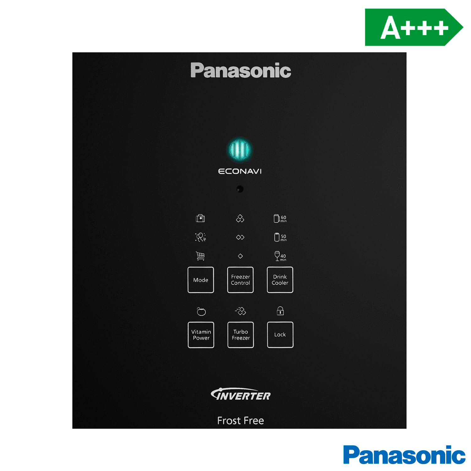 Refrigerador Bottom Freezer Inverter Panasonic de 02 Portas Frost Free com 425 Litros e Painel Easy Touch Preto - B