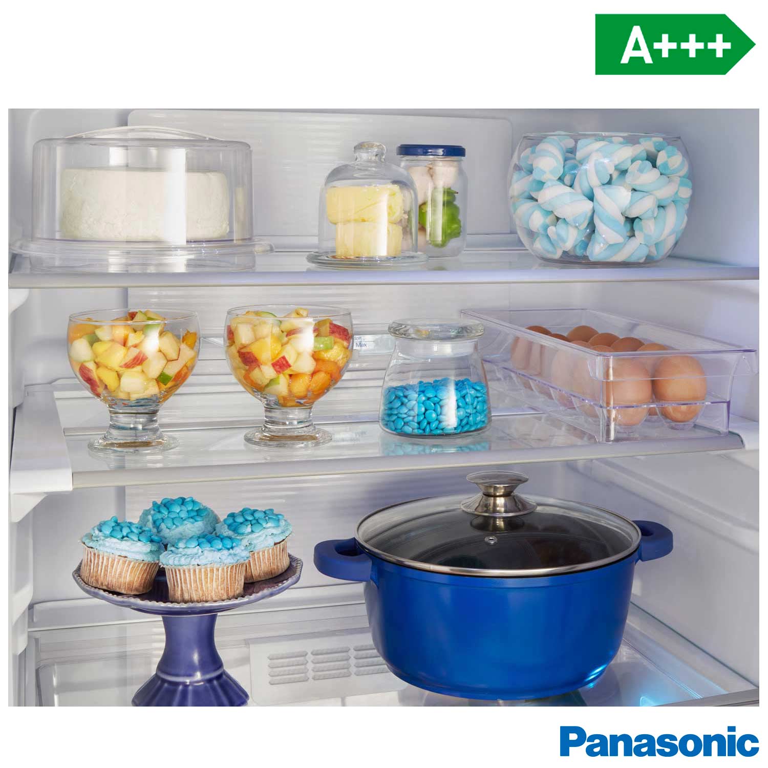 Refrigerador Bottom Freezer Inverter Panasonic de 02 Portas Frost Free com 425 Litros e Painel Easy Touch Preto - B