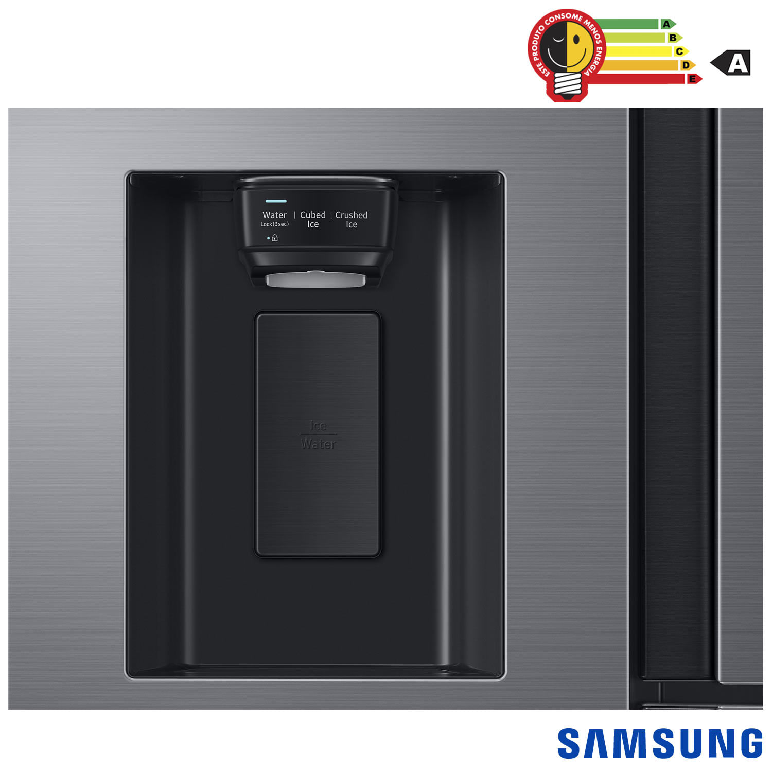 Refrigerador Side By Side Samsung Convert de 03 Portas Frost Free com 602 Litros Inox Look - RS65R