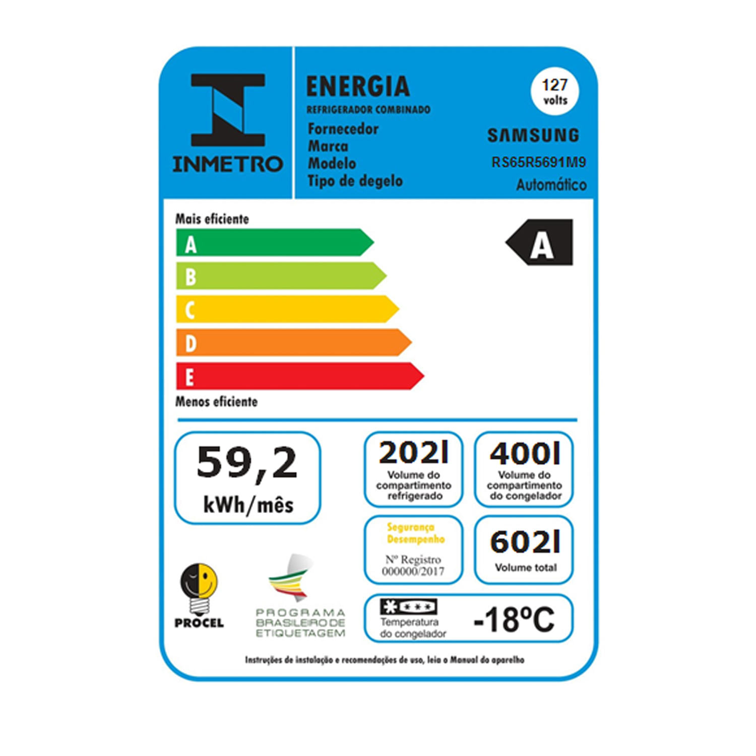 Refrigerador Side By Side Samsung Convert de 03 Portas Frost Free com 602 Litros Inox Look - RS65R