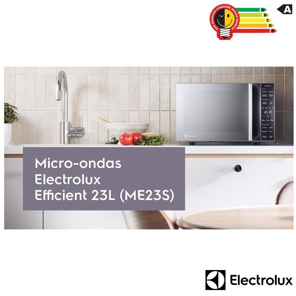 Micro-ondas Electrolux Efficient 23 Litros de Capacidade Prata - ME23S