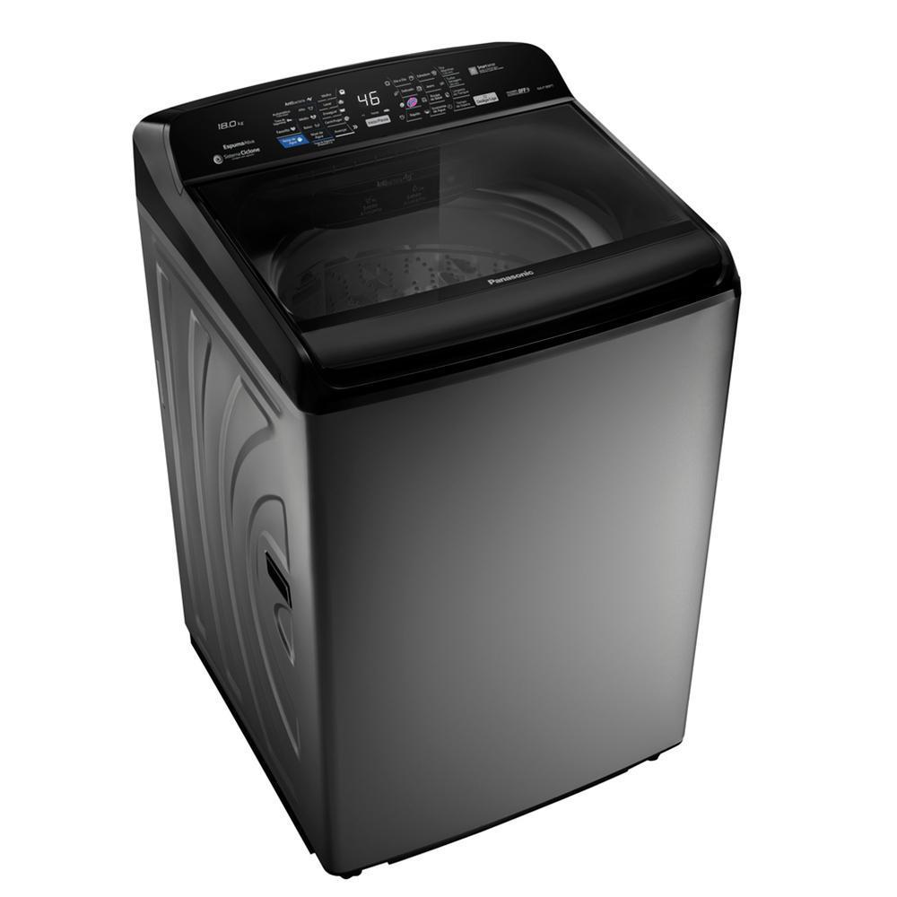 Lavadora de Roupas 18 Kg Panasonic Titânio com 9 Programas de Lavagem - NA-F180P7T