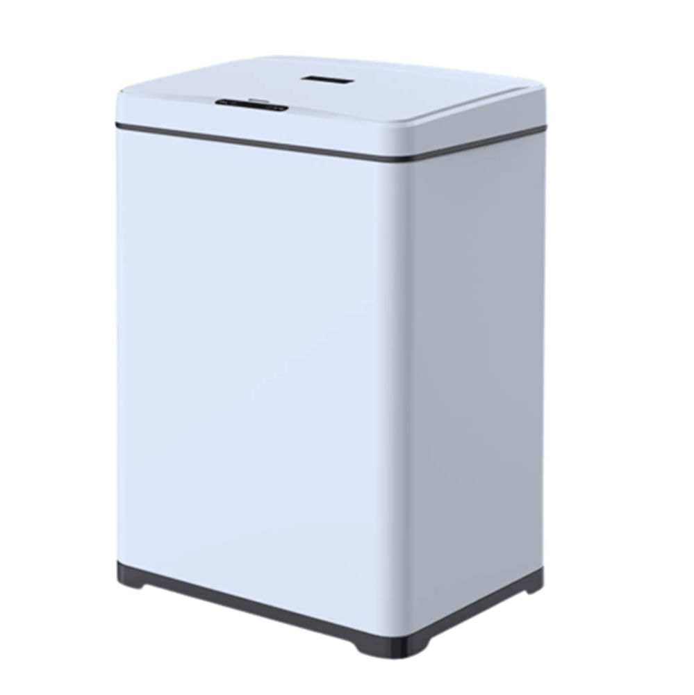 Lixeira Branca Retangular Com Sensor 40 Litros - Globalmix
