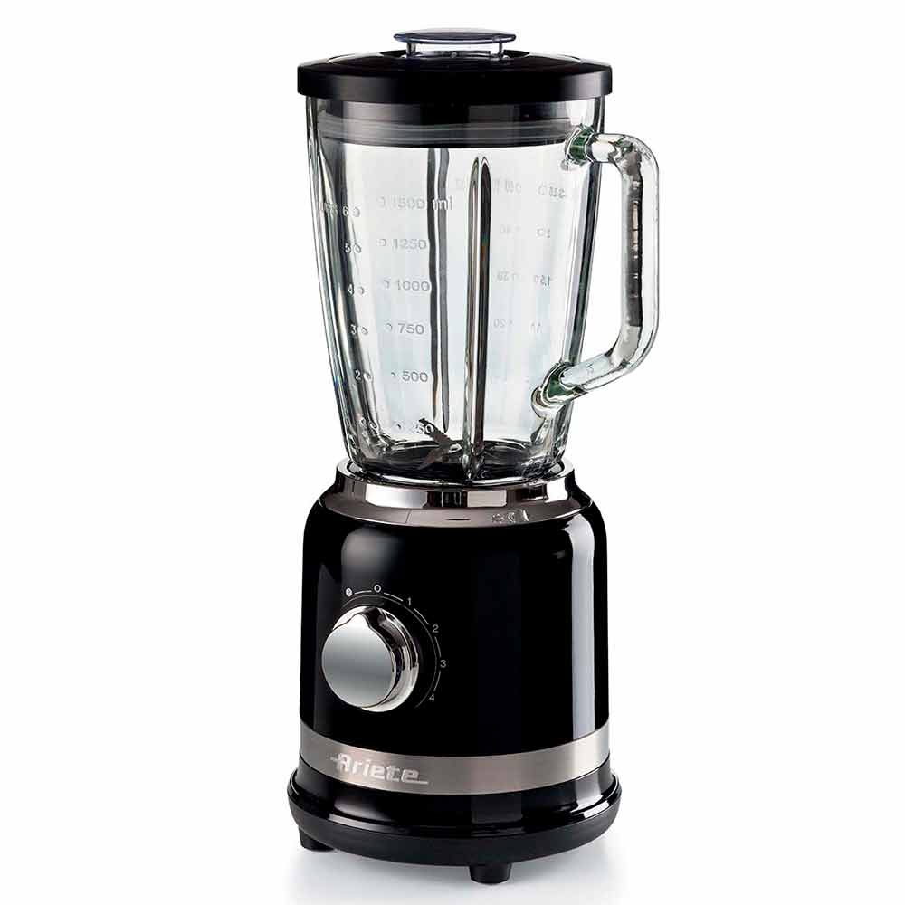 Liquidificador Ariete 585 Moderna Preto, Copo de Vidro 1.5 L, 1000W