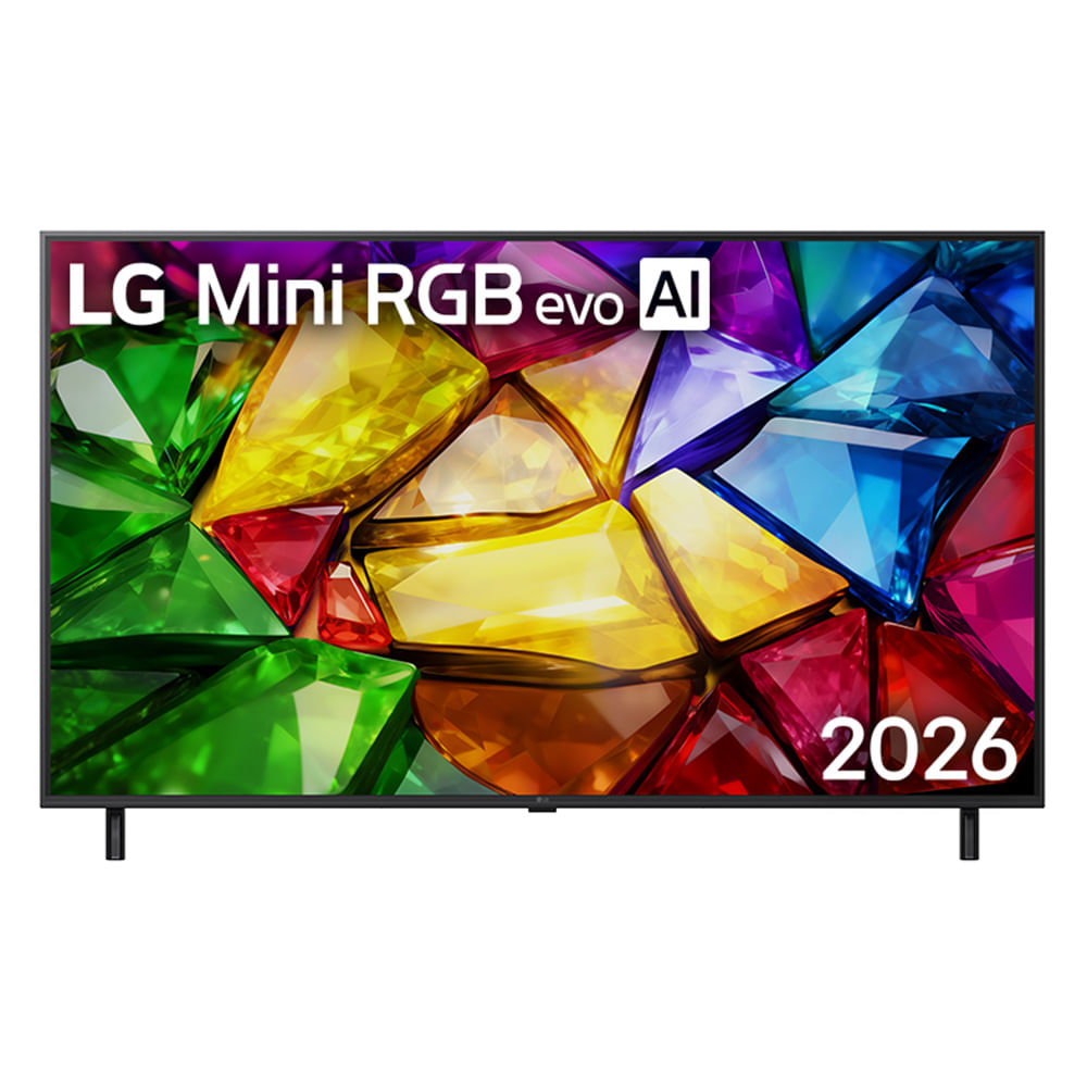 Smart TV 4K LG Mini RGB EVO 55” Polegadas Processador A8 AI Gen 3, Super Upscaling, 120Hz Nativo,  Dolby Vision e HDR10 - 55MRGB85BSC