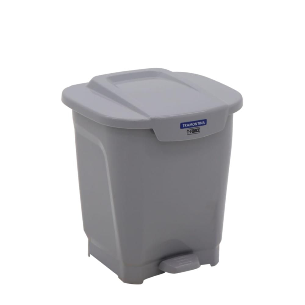 Lixeira Tramontina T-Force em Polipropileno Cinza 25 L